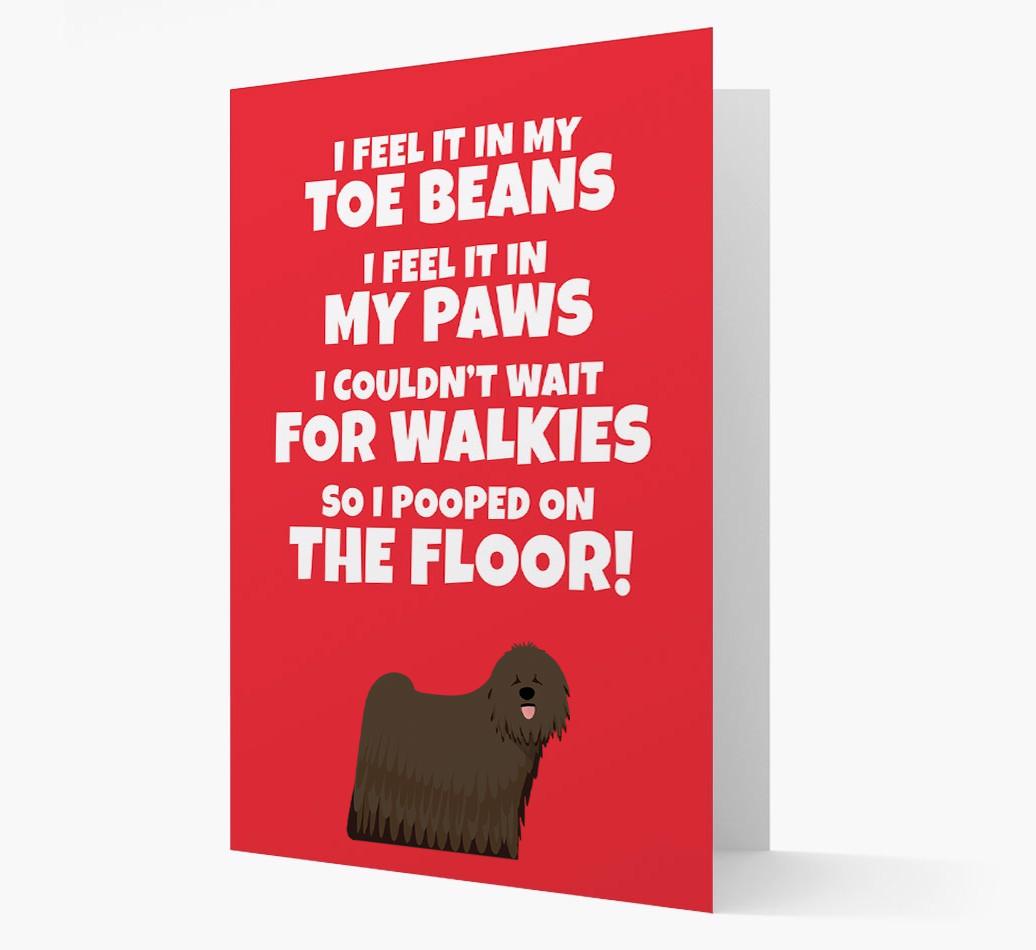 'I feel it in my...' - Personalized {breedFullName} Card