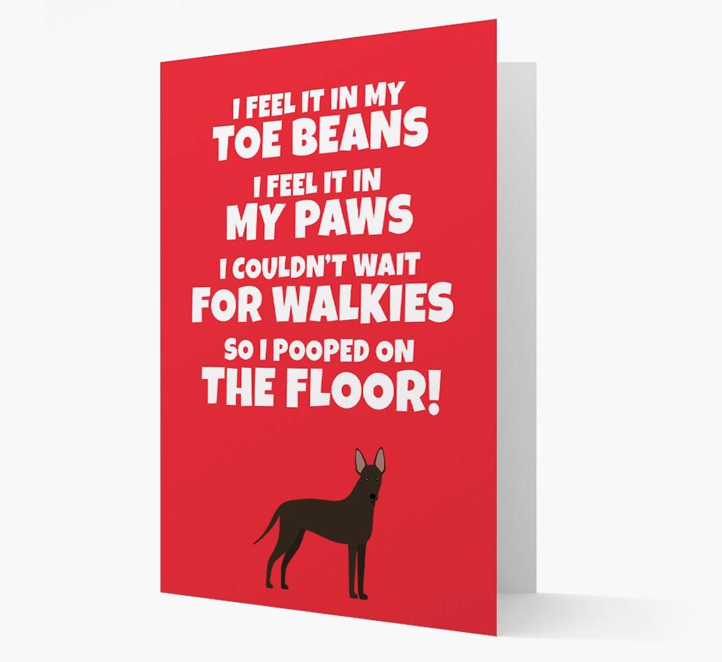 'I feel it in my...' - Personalized {breedFullName} Card