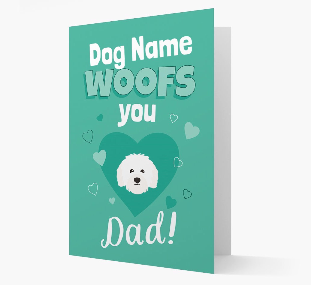 'I Woof You Dad' - Personalised {breedFullName} Card