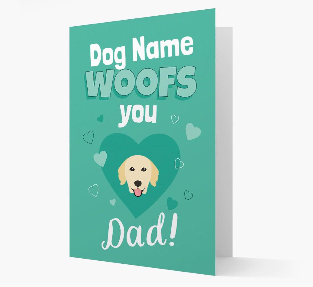 'I Woof You Dad' - Personalised {breedFullName} Card