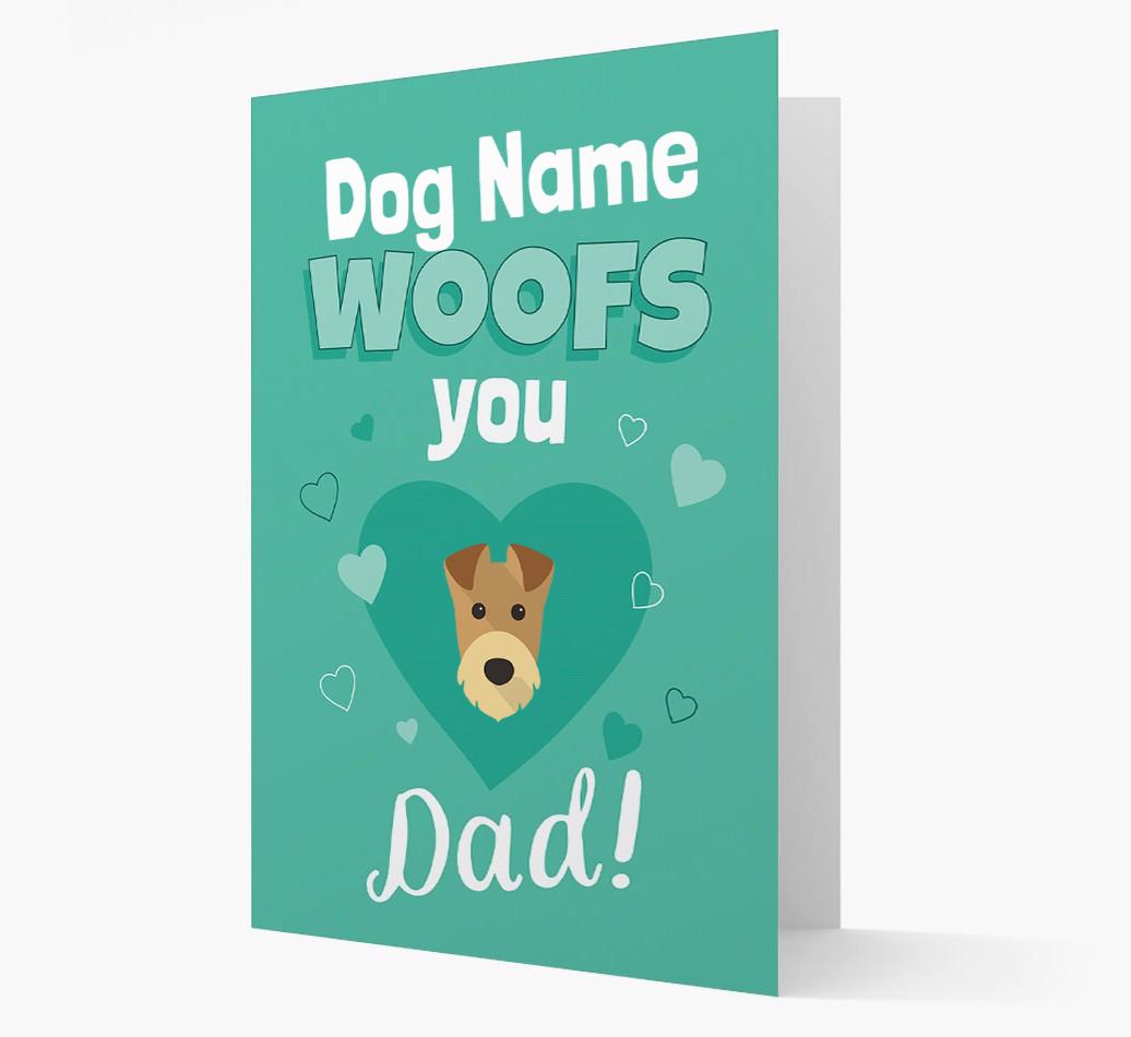 'I Woof You Dad' - Personalised {breedFullName} Card