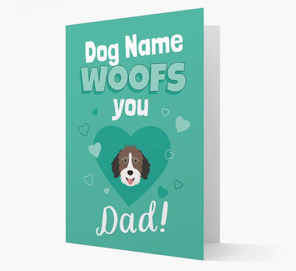 'I Woof You Dad' - Personalised {breedFullName} Card