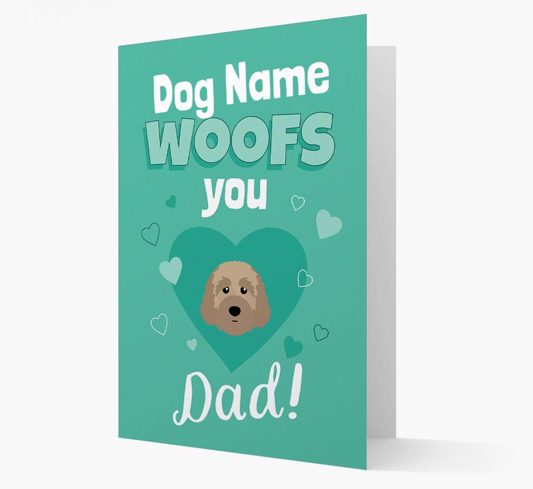 'I Woof You Dad' - Personalised {breedFullName} Card