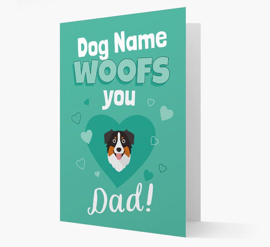 'I Woof You Dad' - Personalised {breedFullName} Card