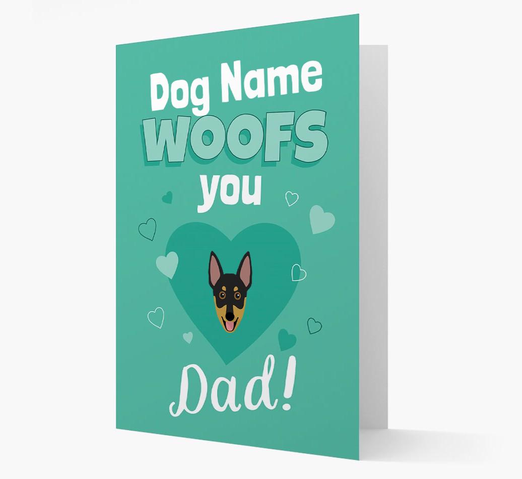 'I Woof You Dad' - Personalised {breedFullName} Card
