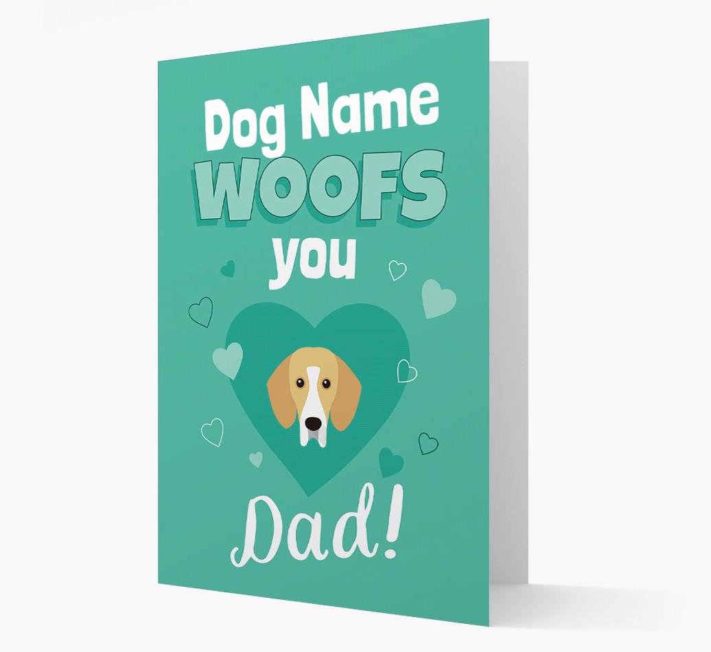 'I Woof You Dad' - Personalised {breedFullName} Card