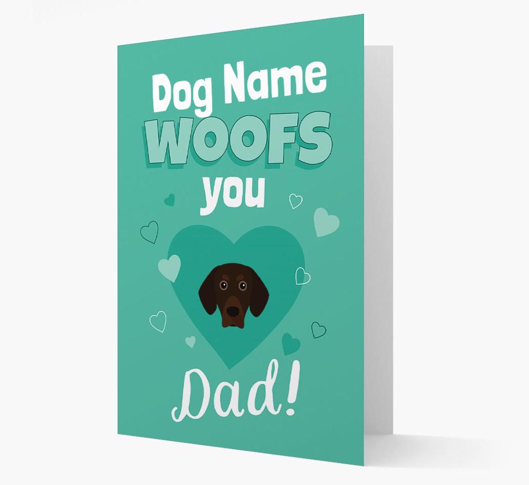 'I Woof You Dad' - Personalised {breedFullName} Card