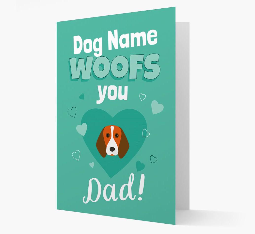 'I Woof You Dad' - Personalised {breedFullName} Card