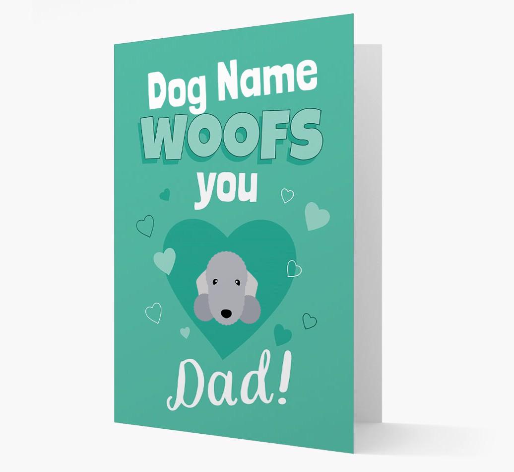 'I Woof You Dad' - Personalised {breedFullName} Card