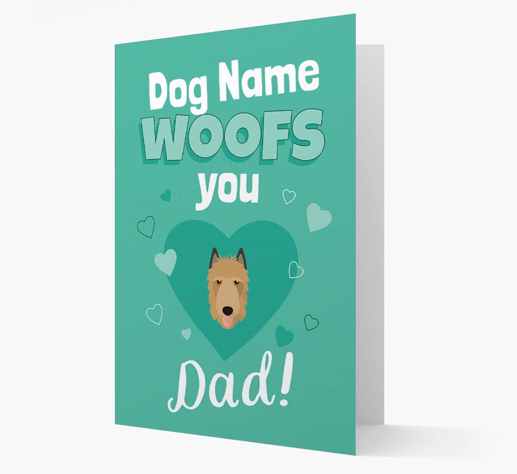 'I Woof You Dad' - Personalised {breedFullName} Card