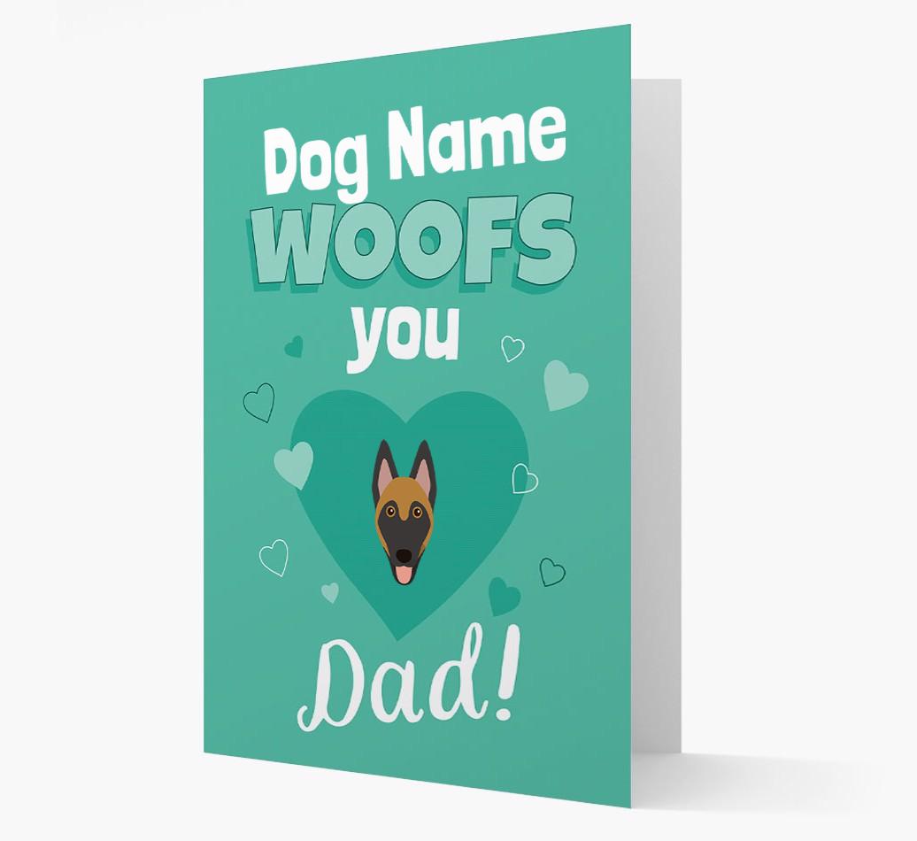 'I Woof You Dad' - Personalised {breedFullName} Card