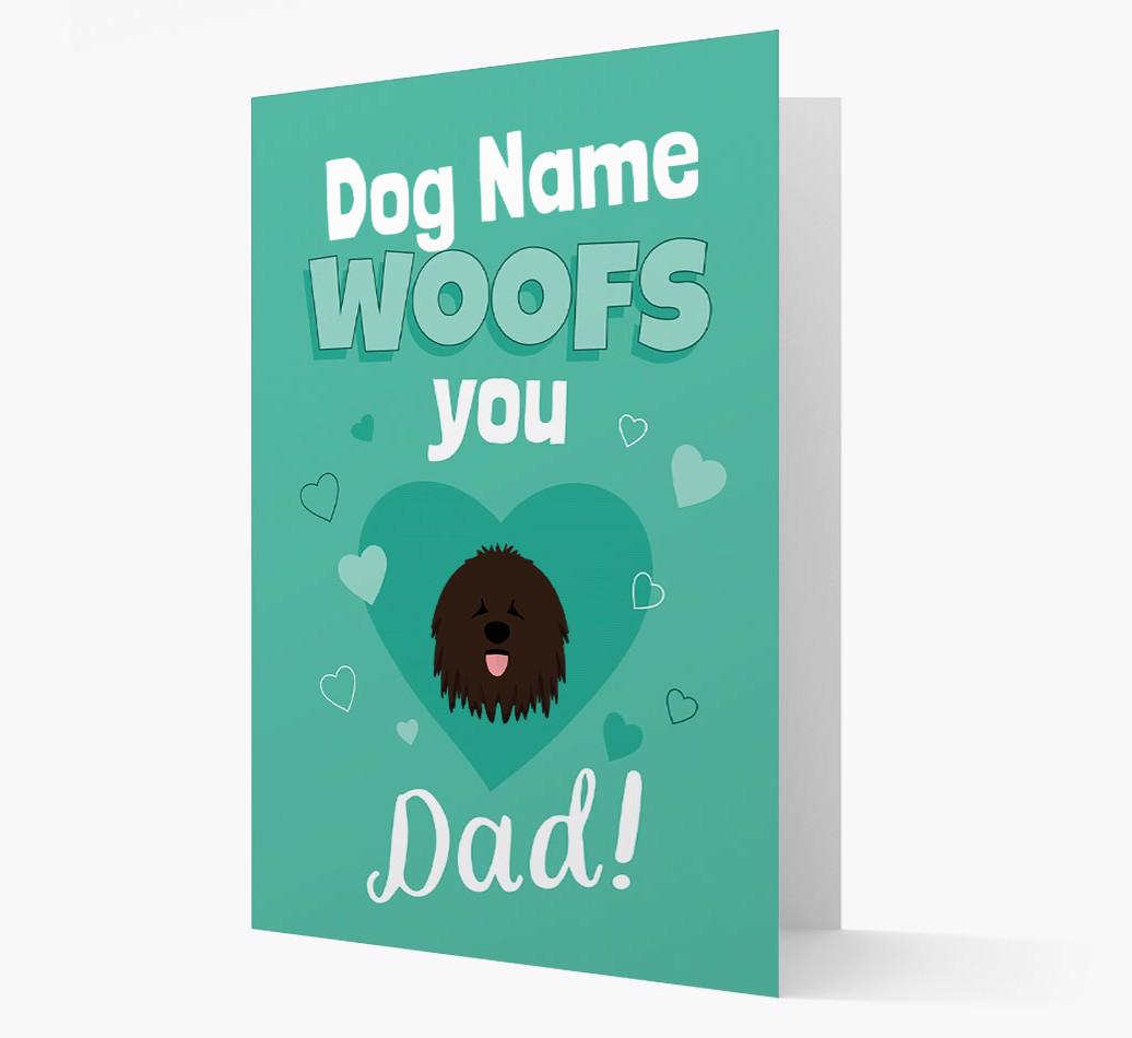 'I Woof You Dad' - Personalised {breedFullName} Card