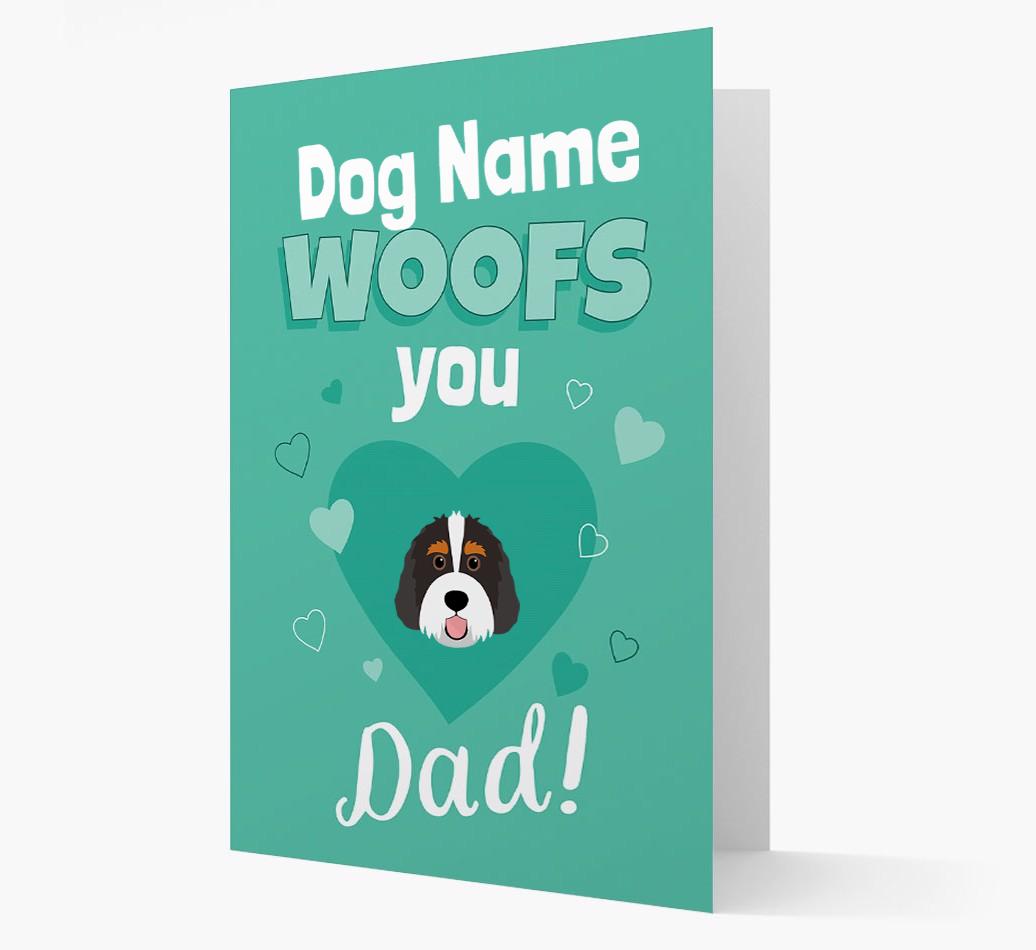 'I Woof You Dad' - Personalised {breedFullName} Card