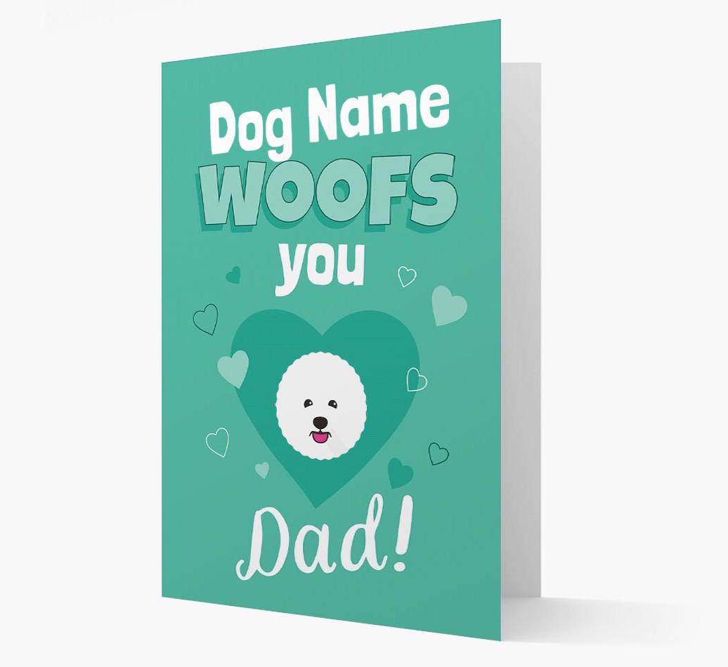 'I Woof You Dad' - Personalised {breedFullName} Card