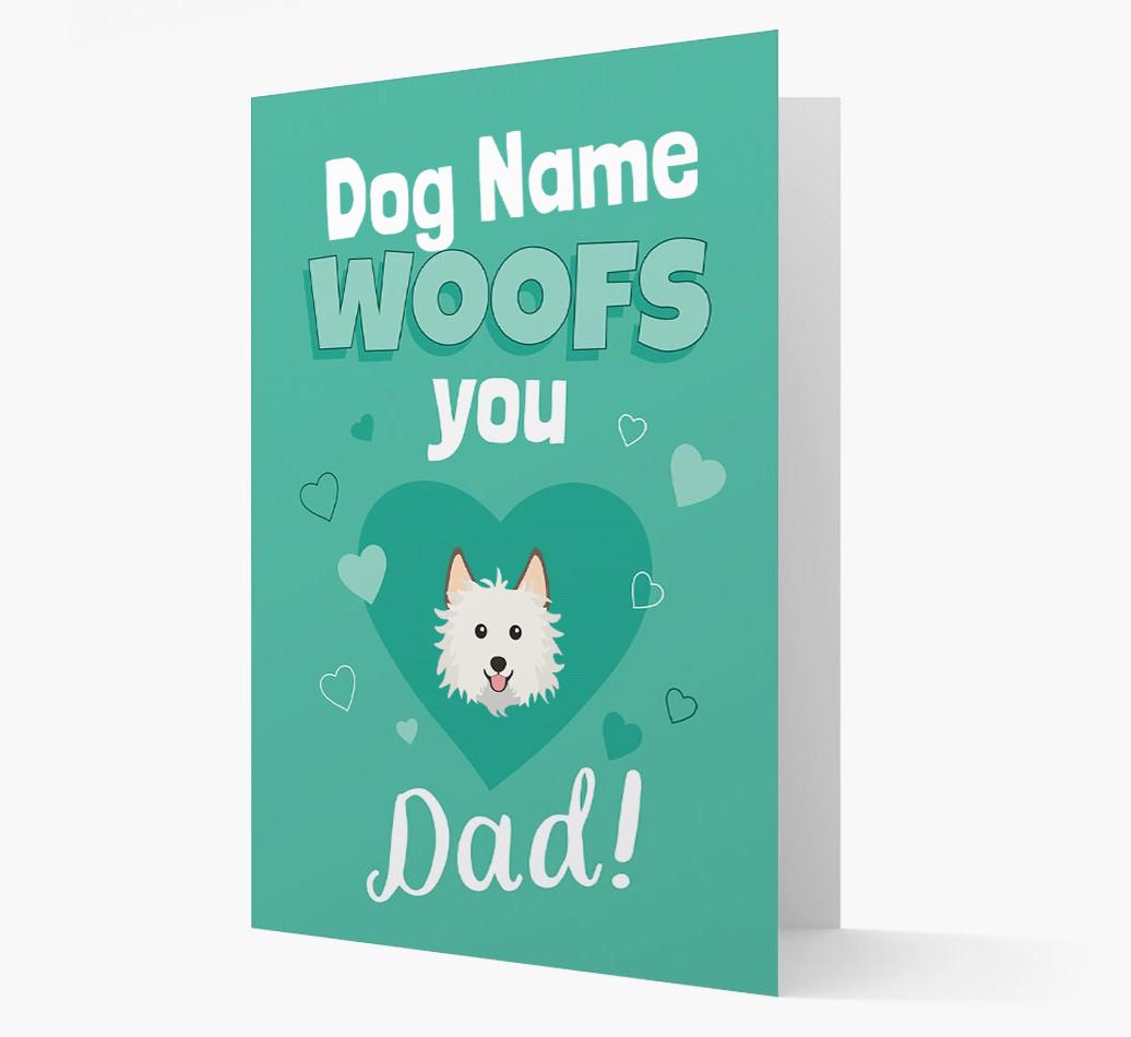 'I Woof You Dad' - Personalised {breedFullName} Card