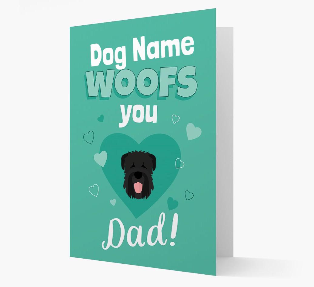 'I Woof You Dad' - Personalised {breedFullName} Card