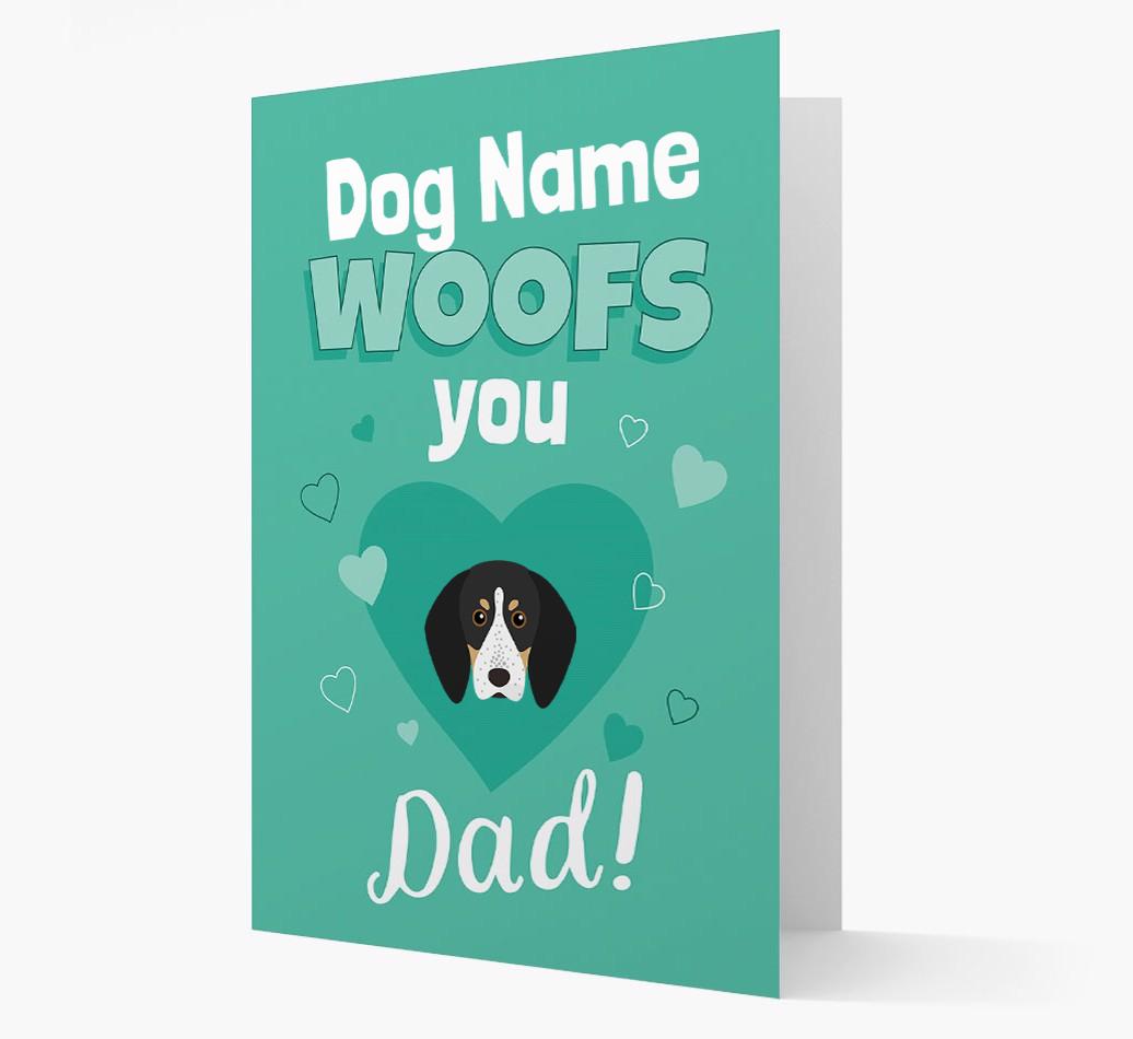 'I Woof You Dad' - Personalised {breedFullName} Card