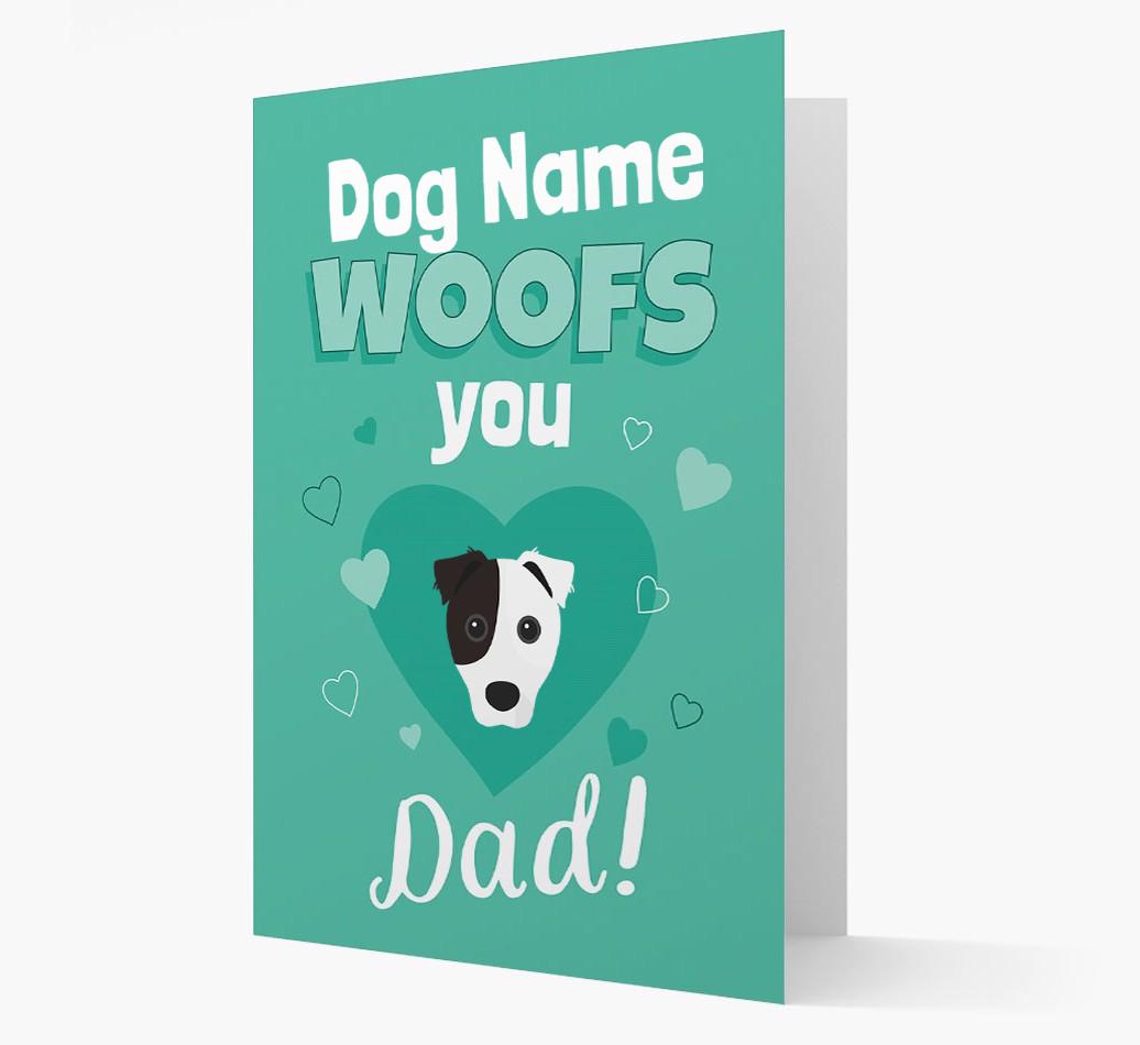 'I Woof You Dad' - Personalised {breedFullName} Card