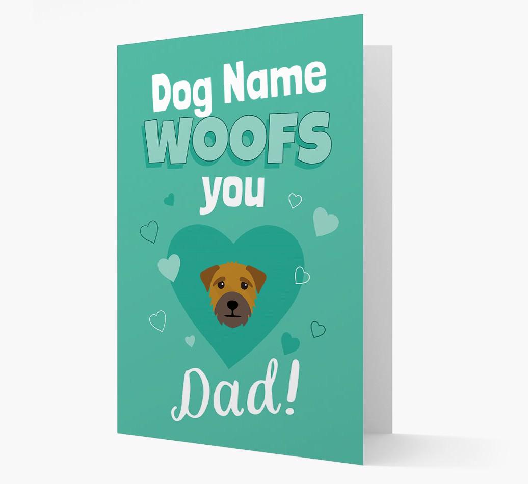 'I Woof You Dad' - Personalised {breedFullName} Card