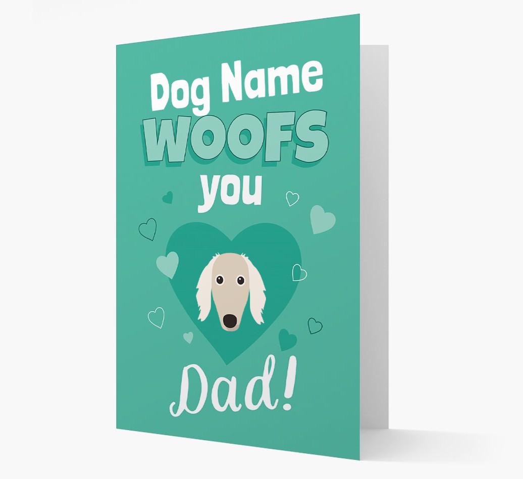 'I Woof You Dad' - Personalised {breedFullName} Card