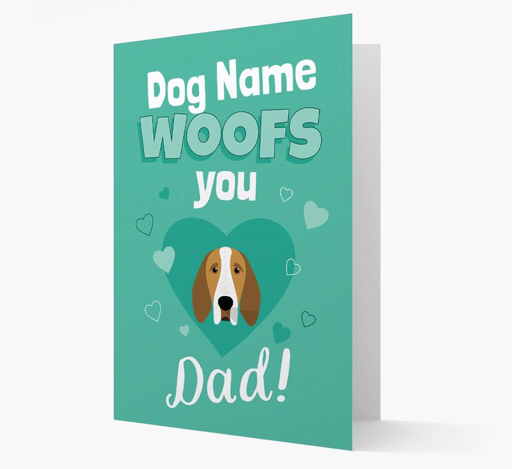 'I Woof You Dad' - Personalised {breedFullName} Card