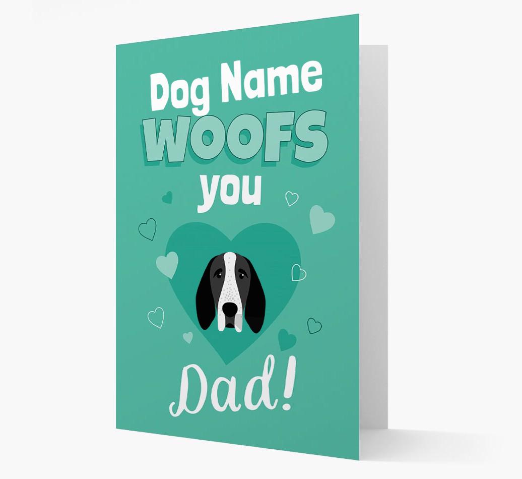 'I Woof You Dad' - Personalised {breedFullName} Card