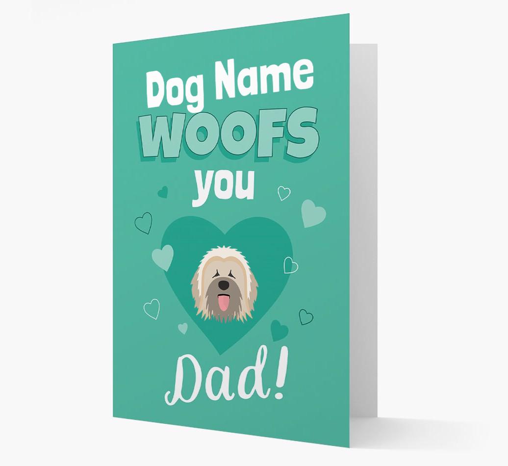 'I Woof You Dad' - Personalised {breedFullName} Card
