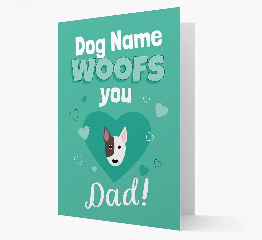 'I Woof You Dad' - Personalised {breedFullName} Card