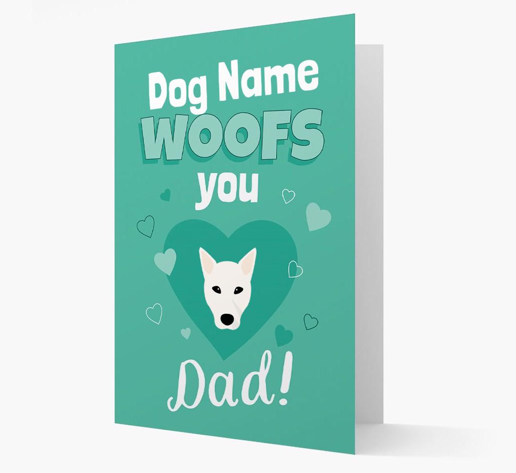 'I Woof You Dad' - Personalised {breedFullName} Card