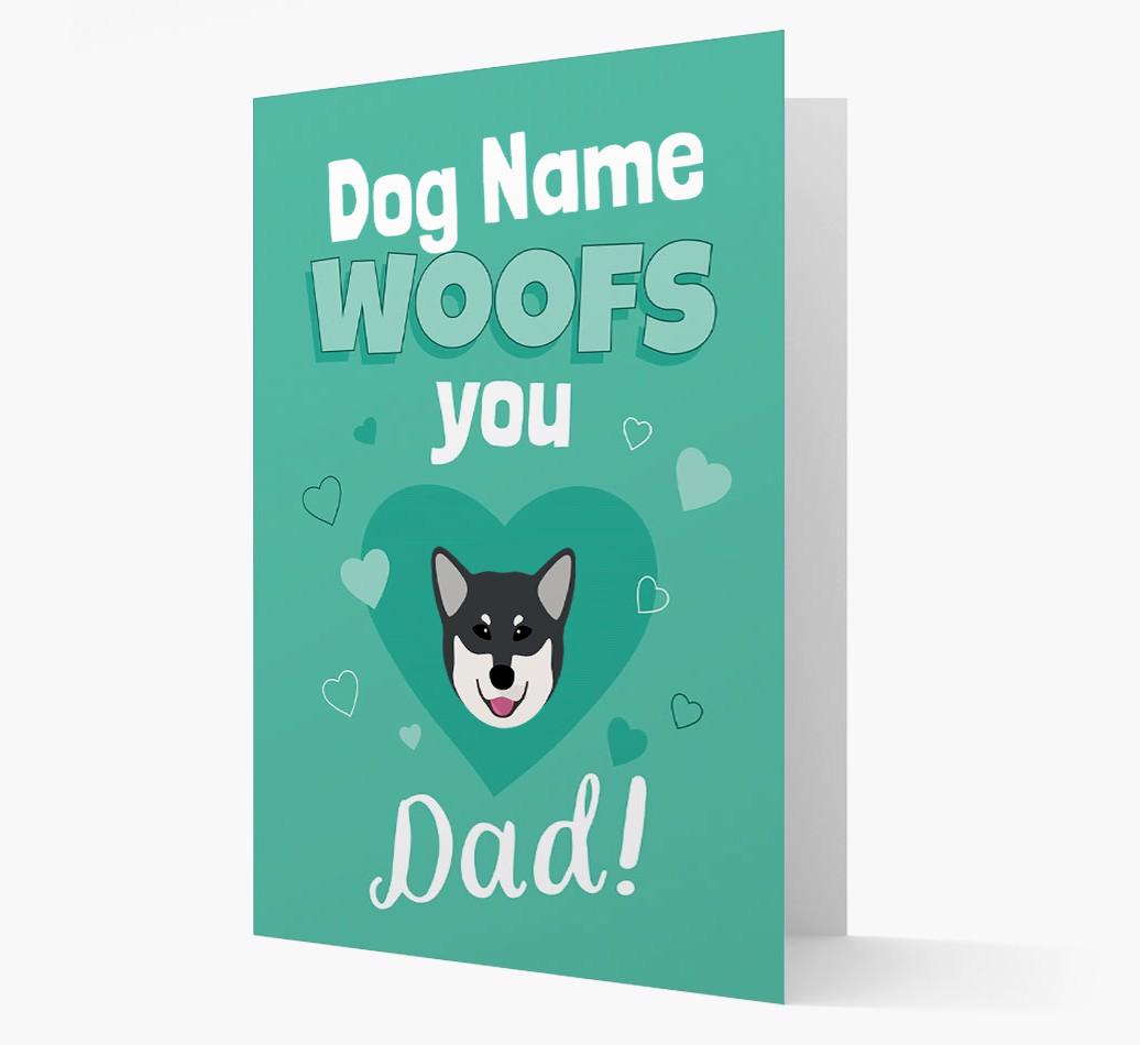 'I Woof You Dad' - Personalised {breedFullName} Card