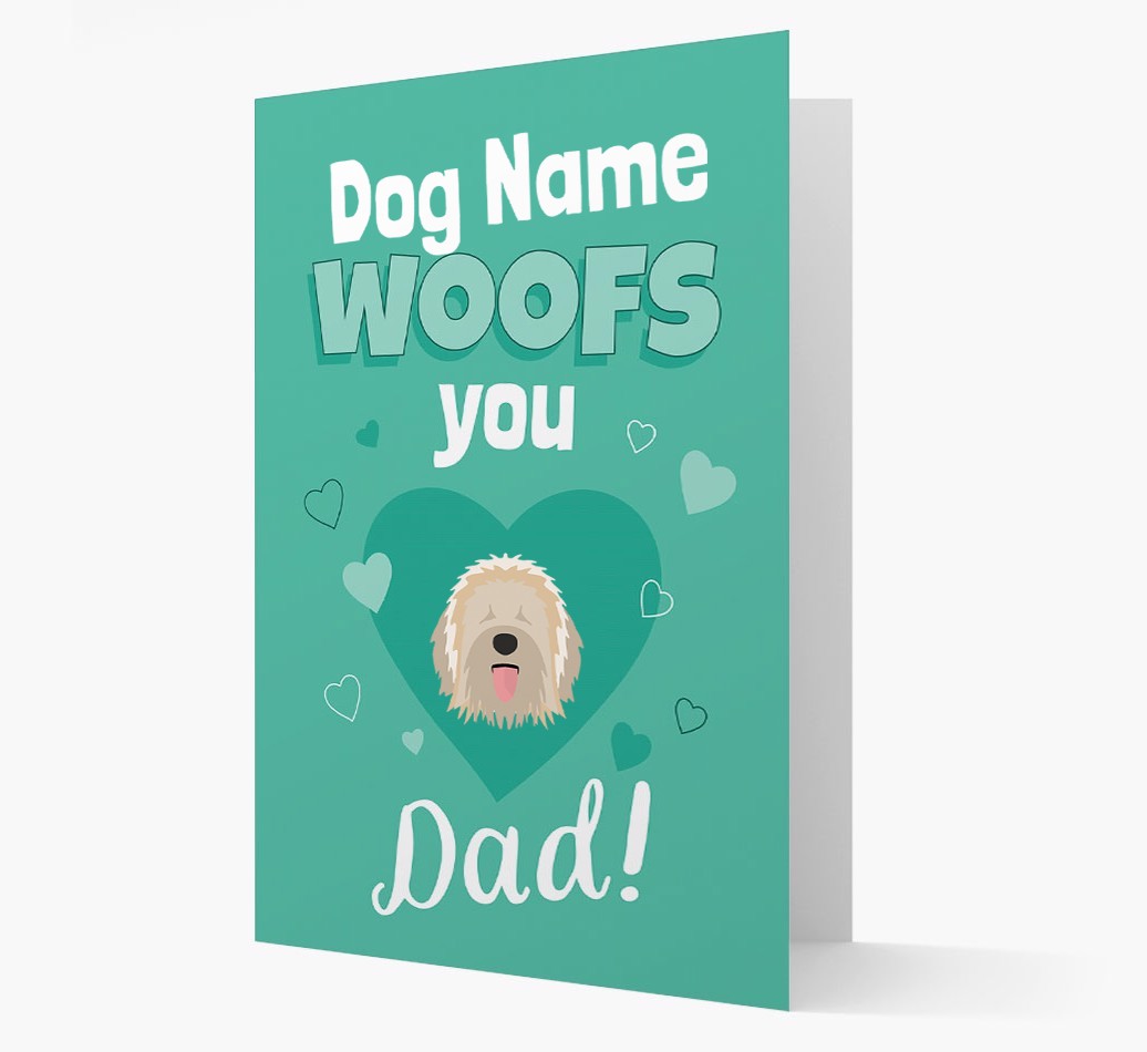 'I Woof You Dad' - Personalised {breedFullName} Card