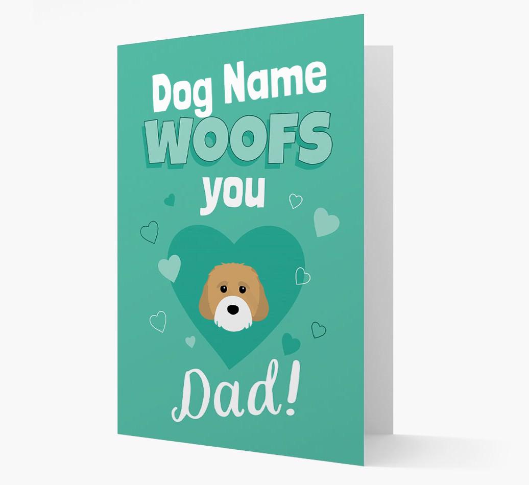 'I Woof You Dad' - Personalised {breedFullName} Card
