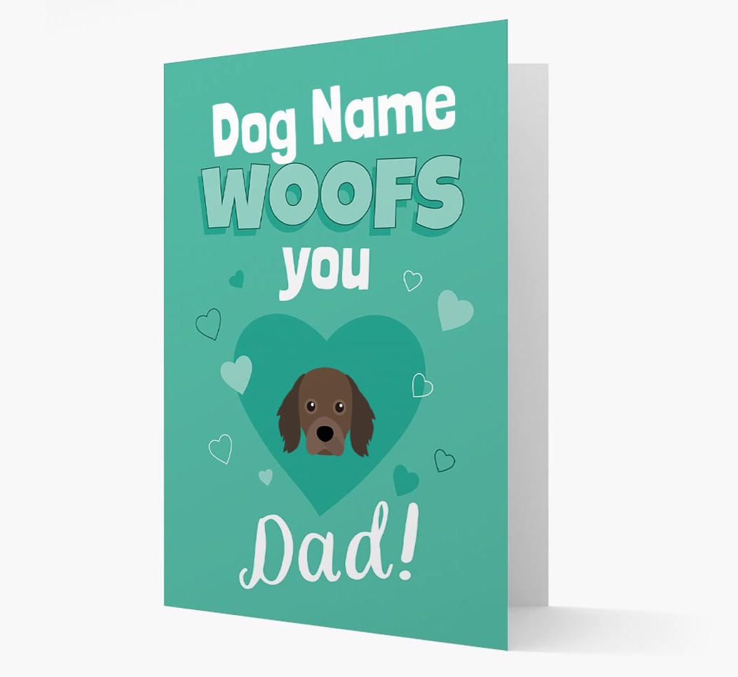 'I Woof You Dad' - Personalised {breedFullName} Card