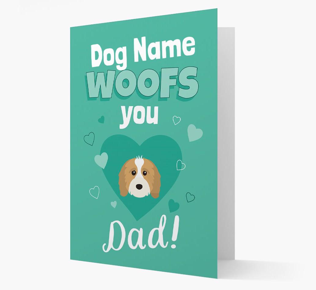 'I Woof You Dad' - Personalised {breedFullName} Card