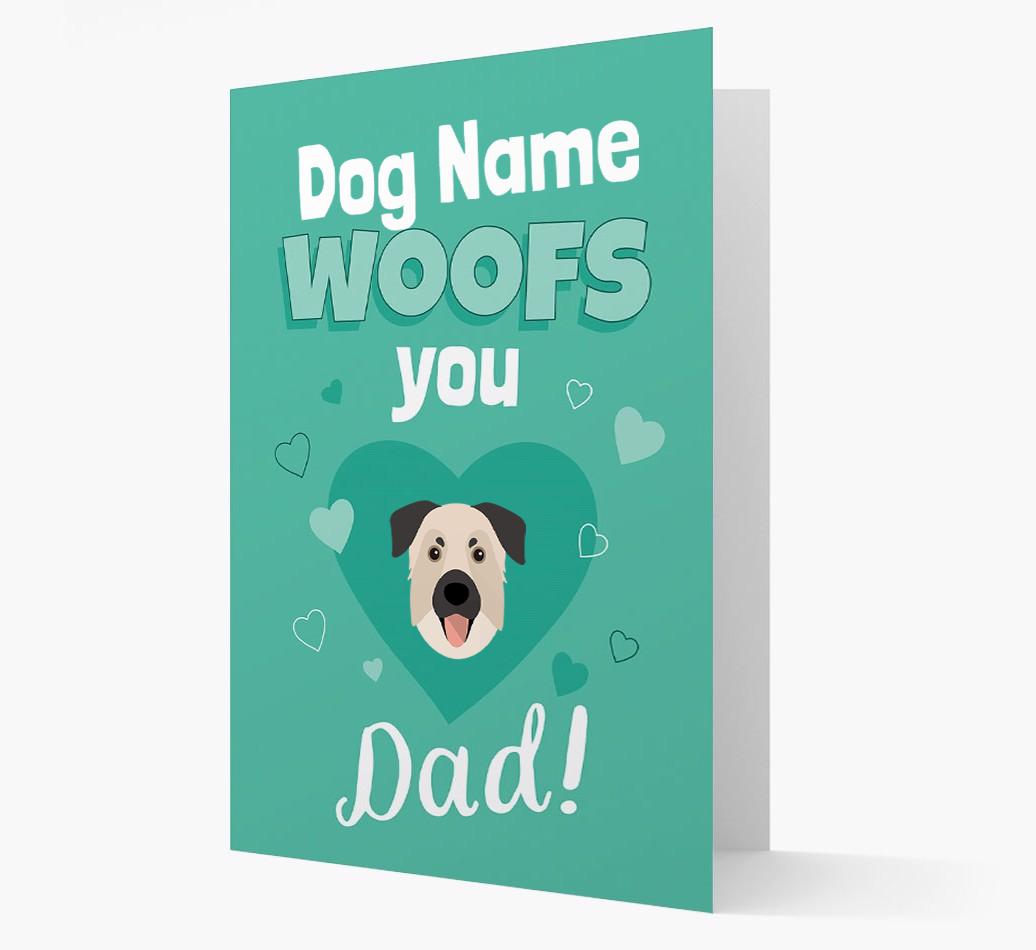 'I Woof You Dad' - Personalised {breedFullName} Card