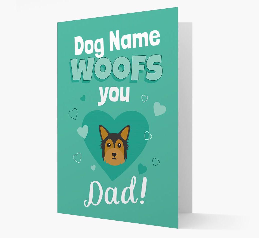 'I Woof You Dad' - Personalised {breedFullName} Card