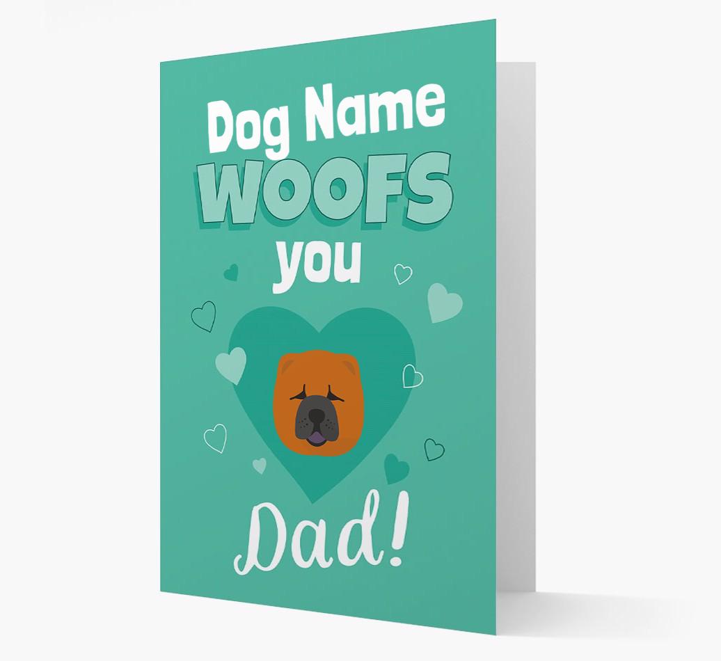 'I Woof You Dad' - Personalised {breedFullName} Card