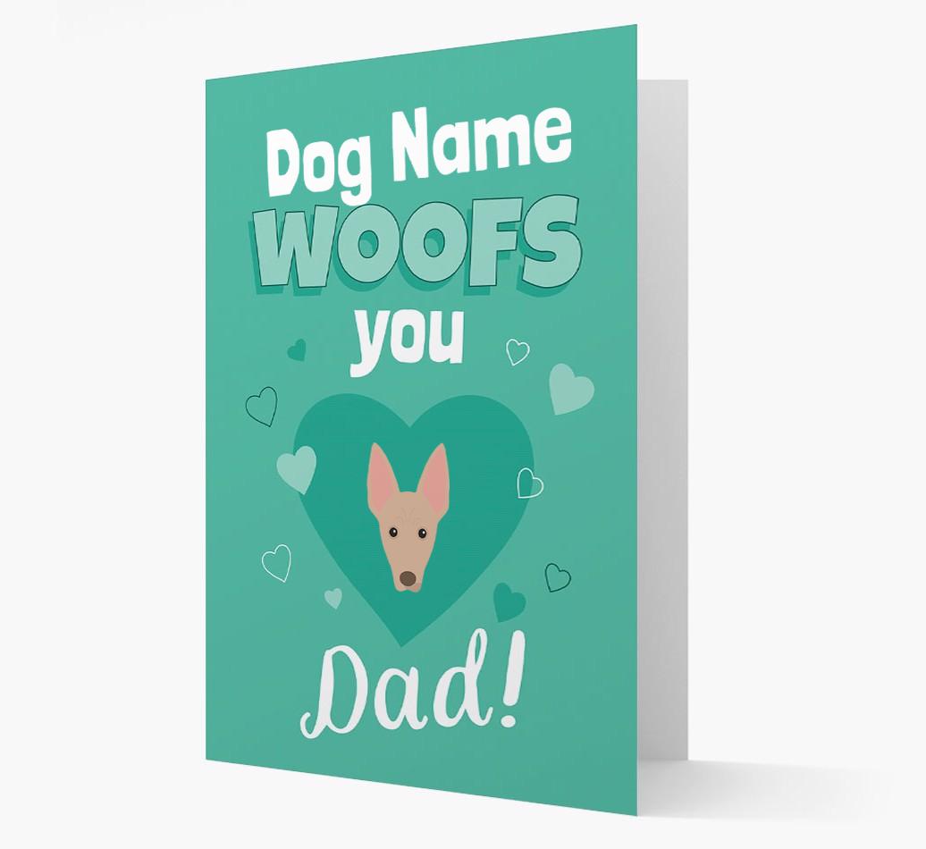 'I Woof You Dad' - Personalised {breedFullName} Card