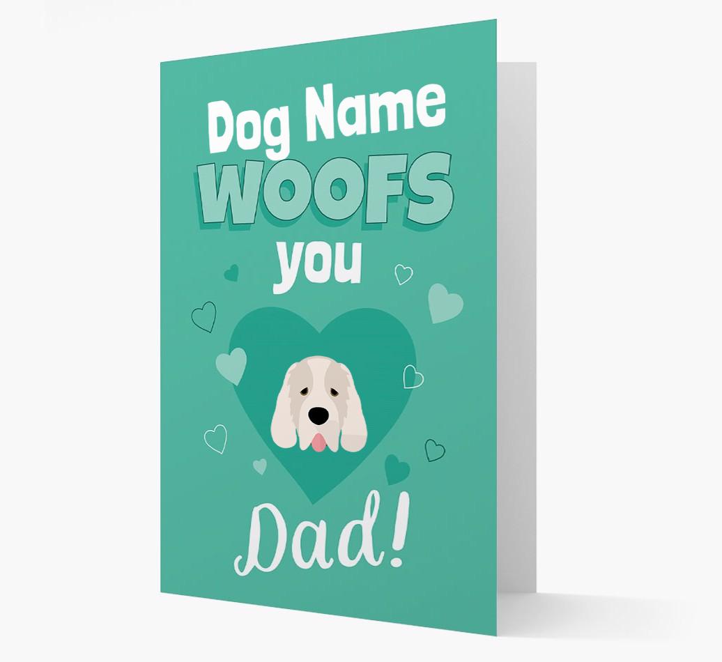 'I Woof You Dad' - Personalised {breedFullName} Card