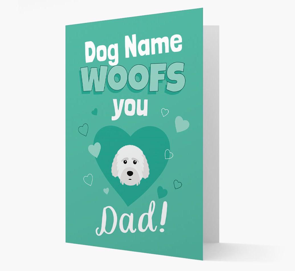 'I Woof You Dad' - Personalised {breedFullName} Card