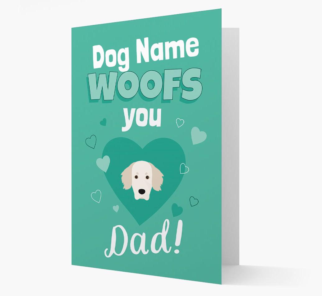 'I Woof You Dad' - Personalised {breedFullName} Card