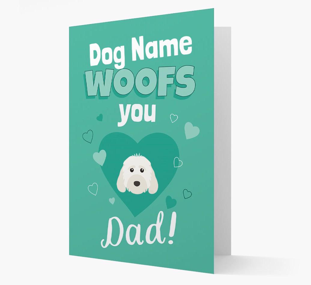'I Woof You Dad' - Personalised {breedFullName} Card