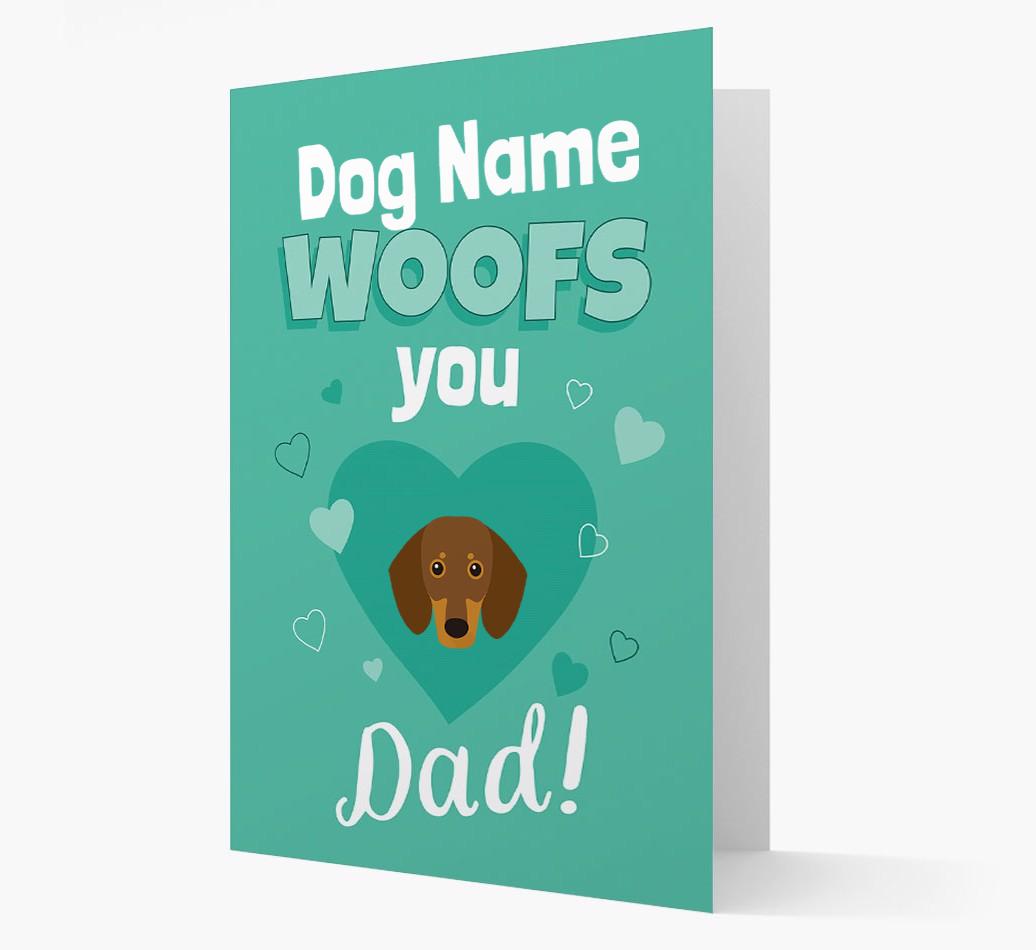 'I Woof You Dad' - Personalised {breedFullName} Card