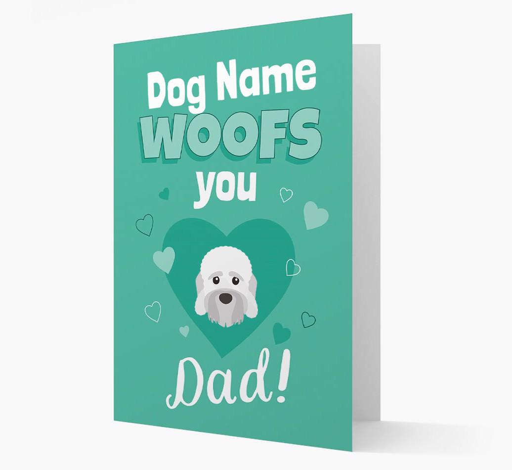 'I Woof You Dad' - Personalised {breedFullName} Card