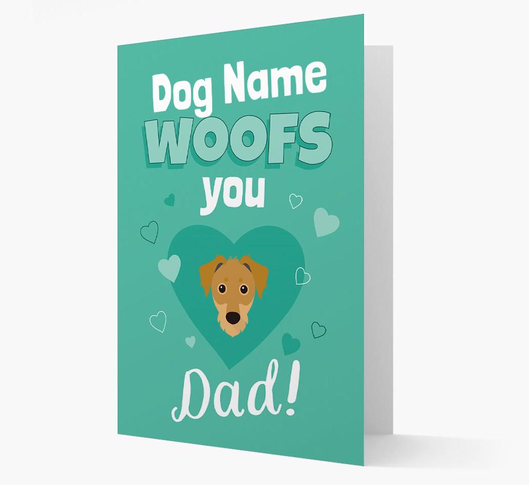 'I Woof You Dad' - Personalised {breedFullName} Card