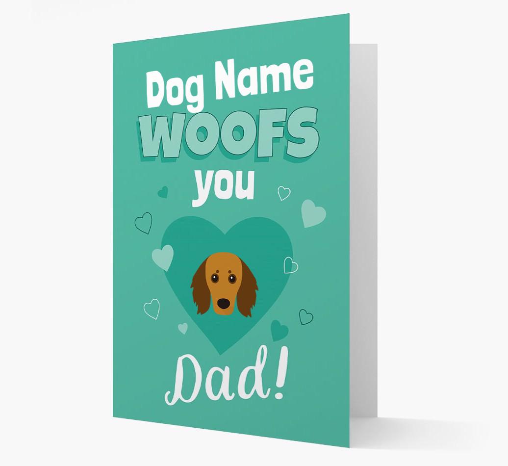 'I Woof You Dad' - Personalised {breedFullName} Card