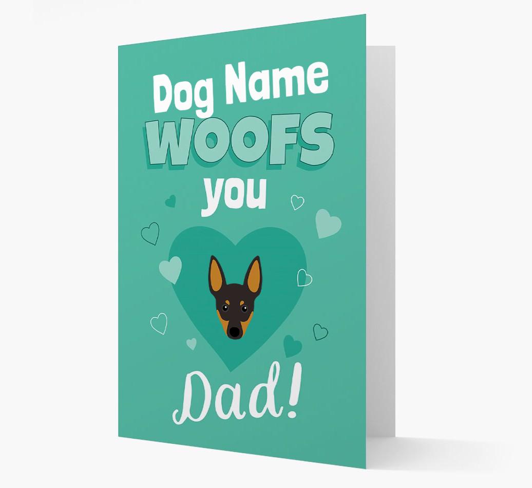 'I Woof You Dad' - Personalised {breedFullName} Card