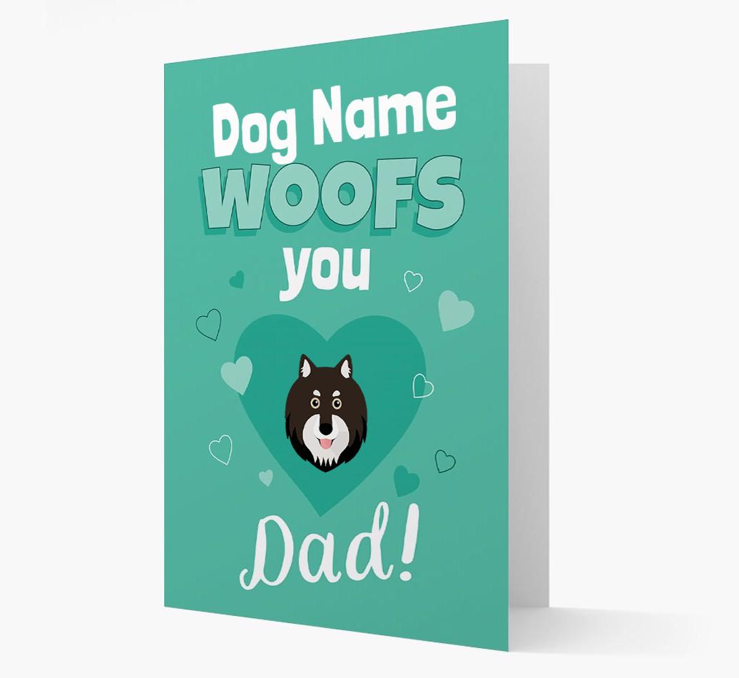 'I Woof You Dad' - Personalised {breedFullName} Card