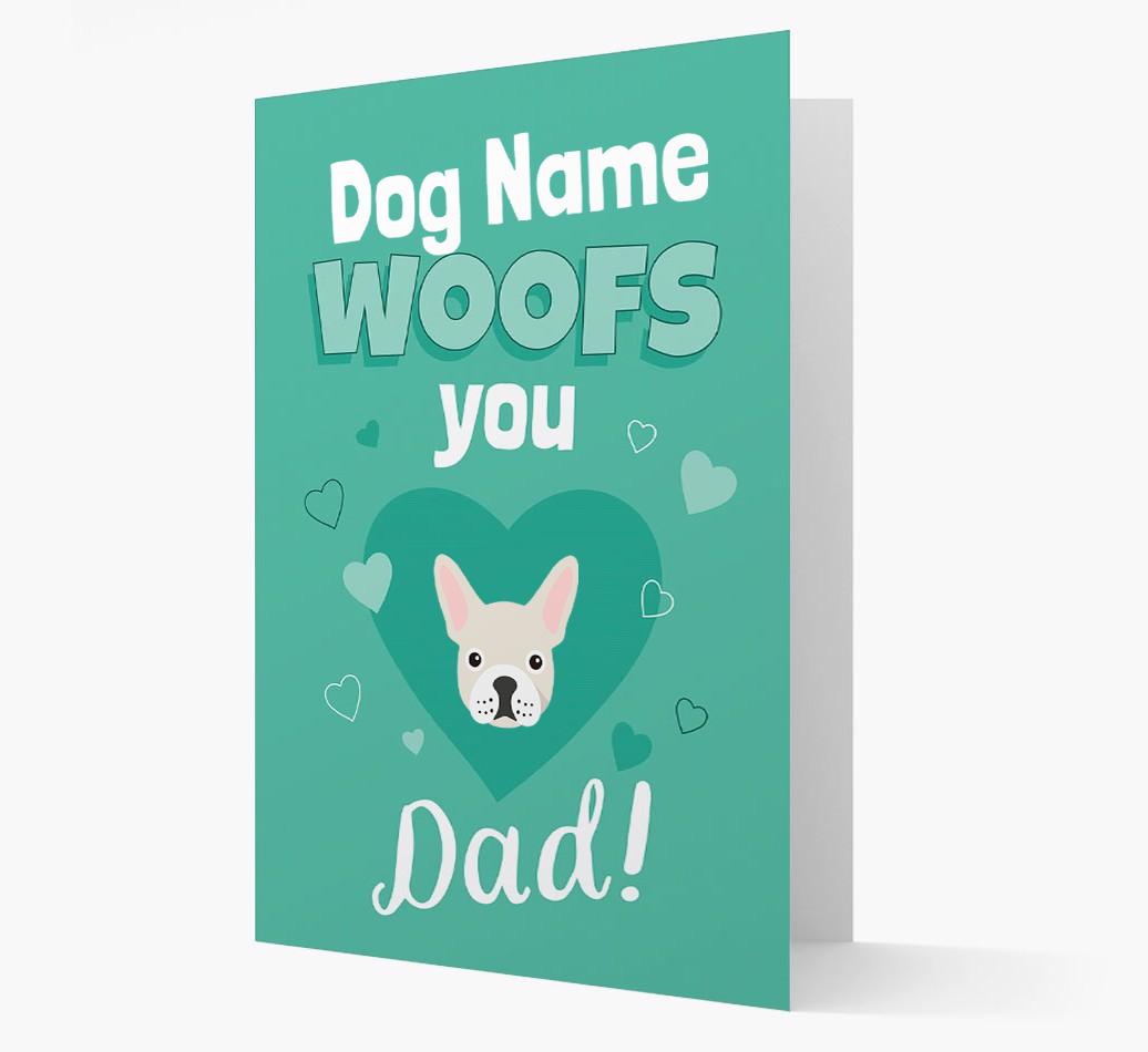'I Woof You Dad' - Personalised {breedFullName} Card