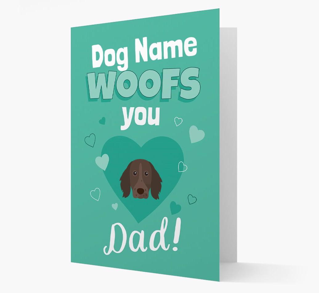 'I Woof You Dad' - Personalised {breedFullName} Card